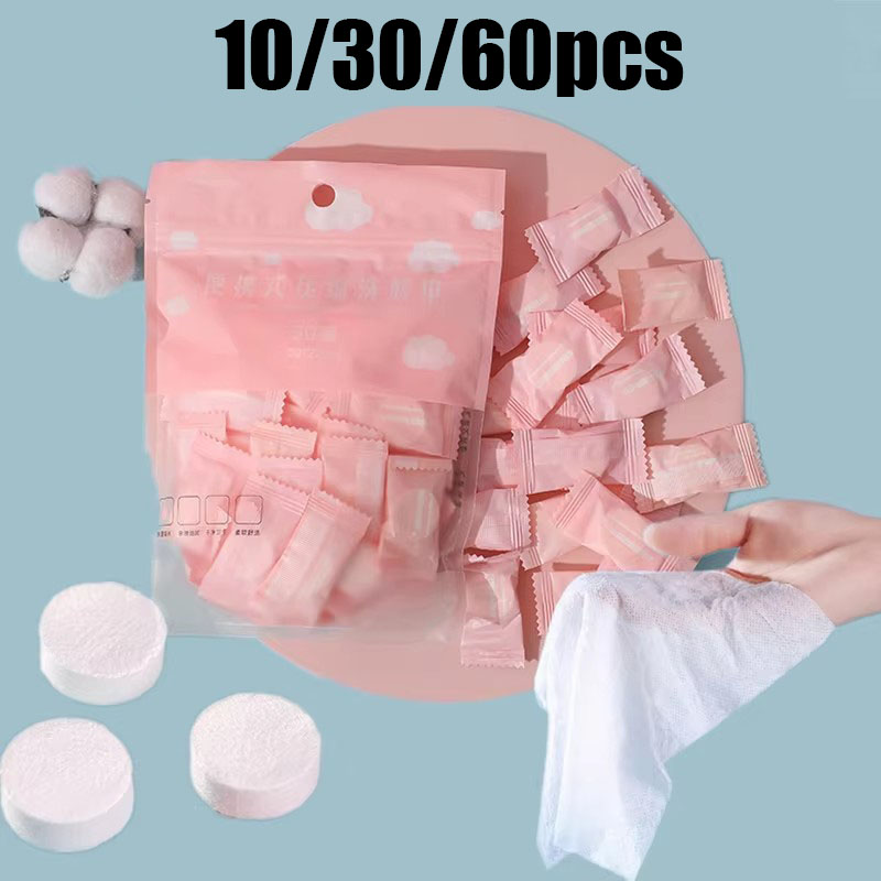 Home Textiles Face Towel - 10/60 stuks draagbare gecomprimeerde gezichtshanddoeken, wegwerp
