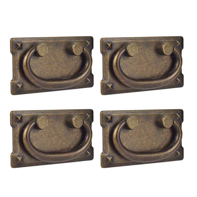 Vintage Home Textiles - 4 Stuks Vintage Antieke Bronzen Lade