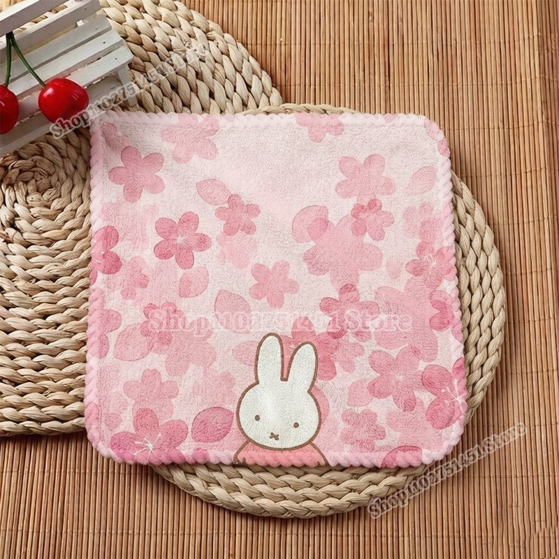 Home Textiles Face Towel - Schattig Miffys bedrukt vierkant handdoekensetje voor