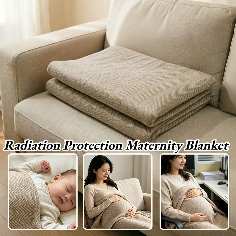 Wool Blanket Herringbone - Stralingsbeschermende zwangerschapsdeken EMF Faraday visgraatwoldeken multifunctionele