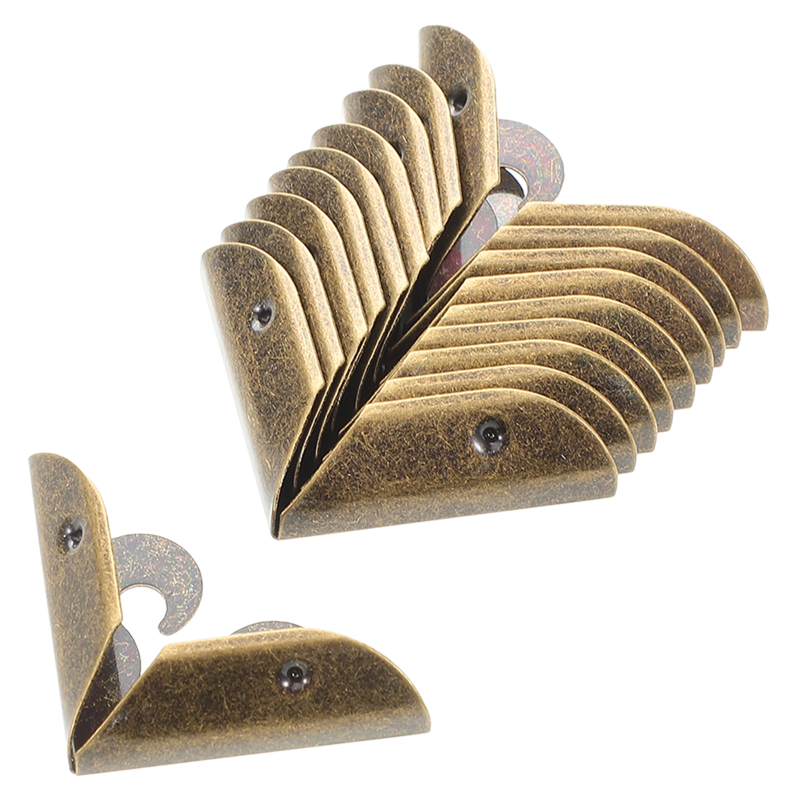 Vintage Home Textiles - 10 stuks vintage metalen boekhoekbeschermers, decoratieve