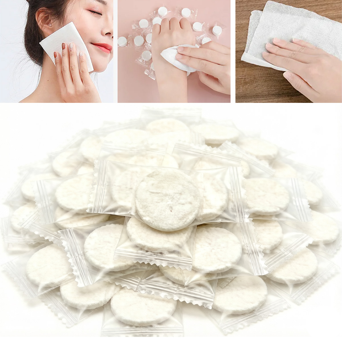 Home Textiles Face Towel - 100 stuks draagbare gecomprimeerde handdoeken, wegwerp