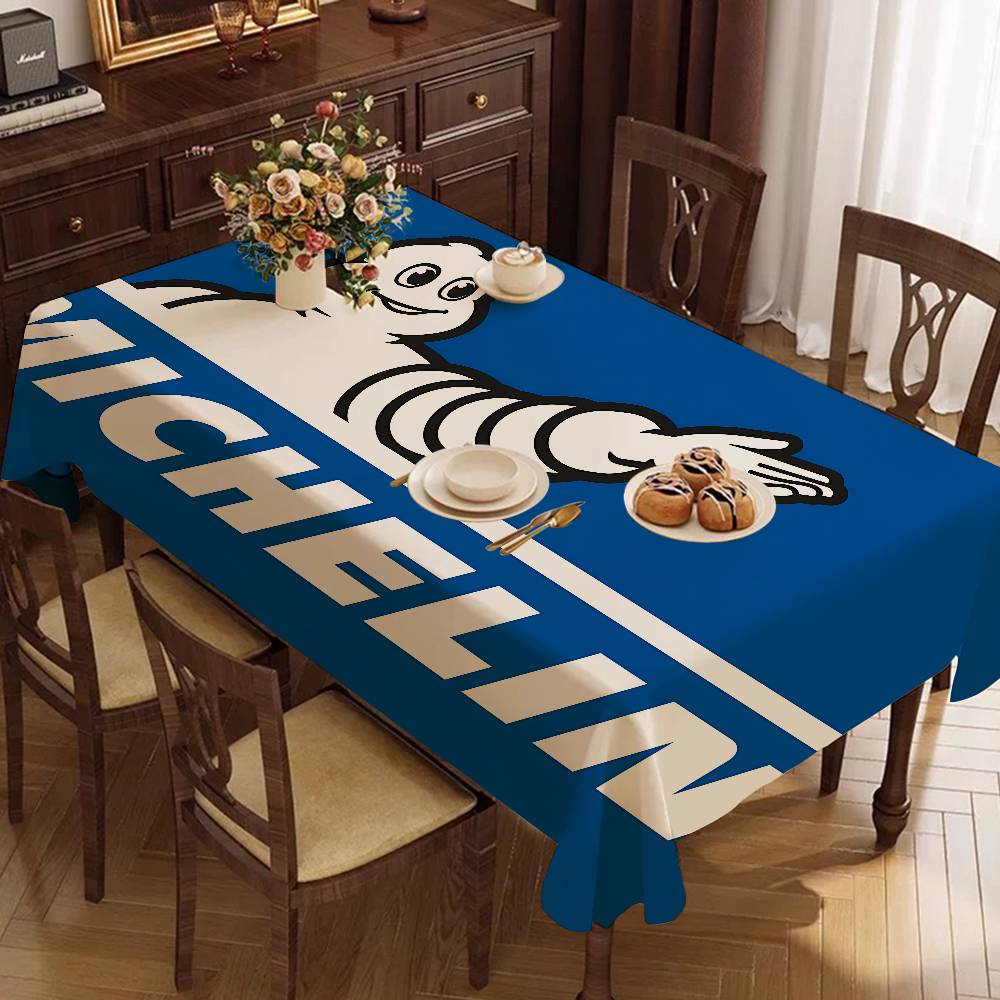 Home Textiles Today Logo - M-Michelins Logo Polyester Waterdicht Tafelkleed Nachtkastje