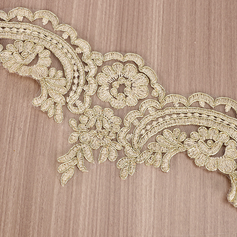 Home Lines Textiles - 1Yard 4.7cm Breed Prachtige Gouden Cording