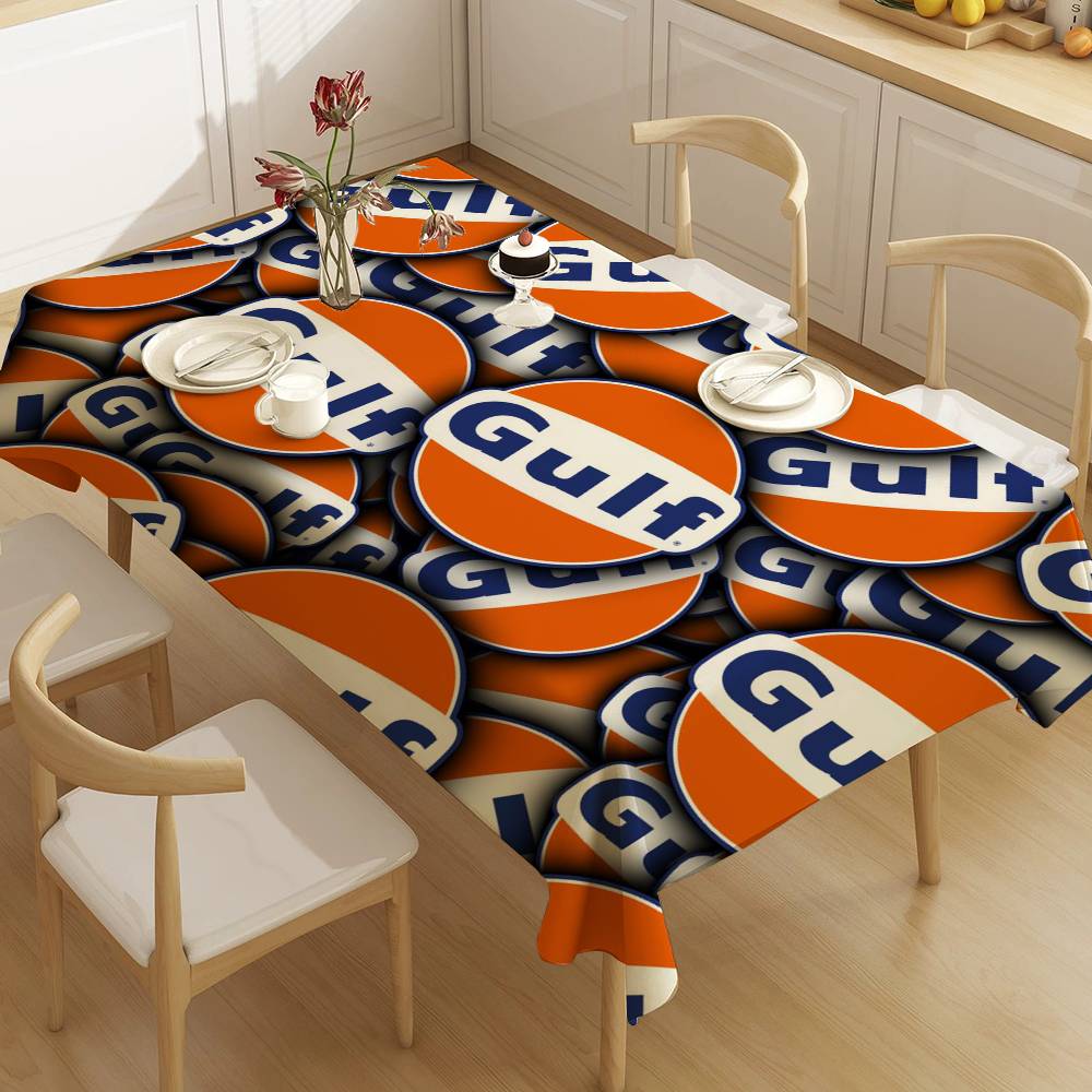 Home Textiles Today Logo - G-Gulfs Racing logo Waterdicht rechthoekig tafelkleed