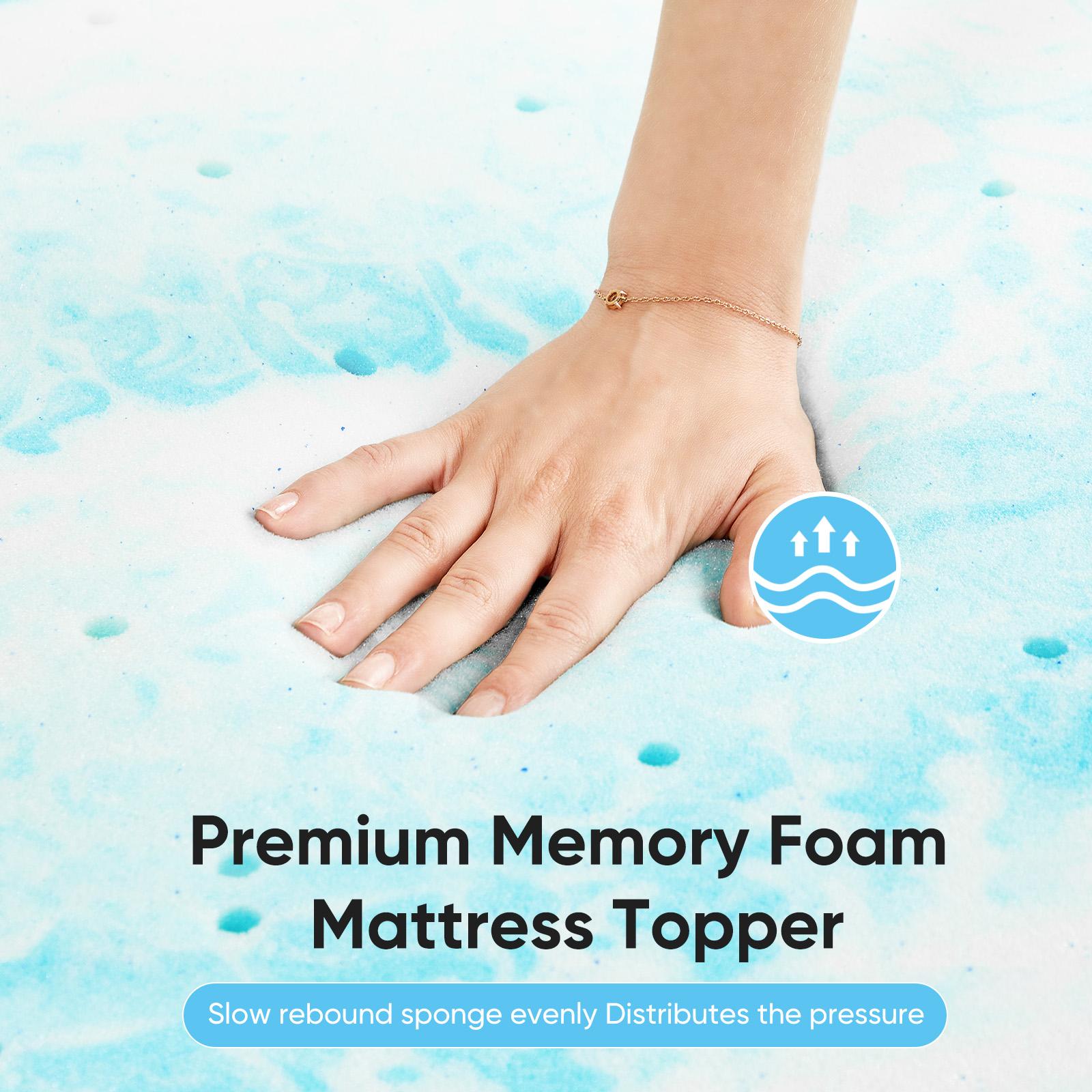 Koelgel Swirl Infused Memory F - Memory Foam Topper recensie en prijs