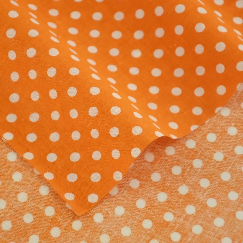 50X150Cm Wit Oranje Polka Dot  - Home Textiles Discount recensie en prijs