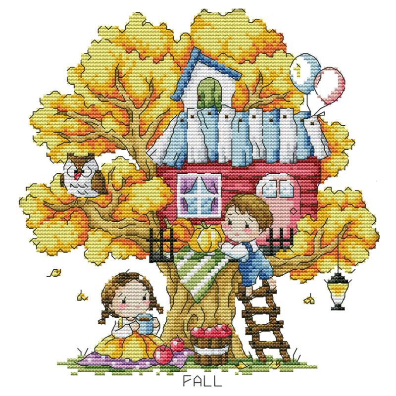 Cartoon Boomhut Serie Geprint  - Home Textiles Discount recensie en prijs