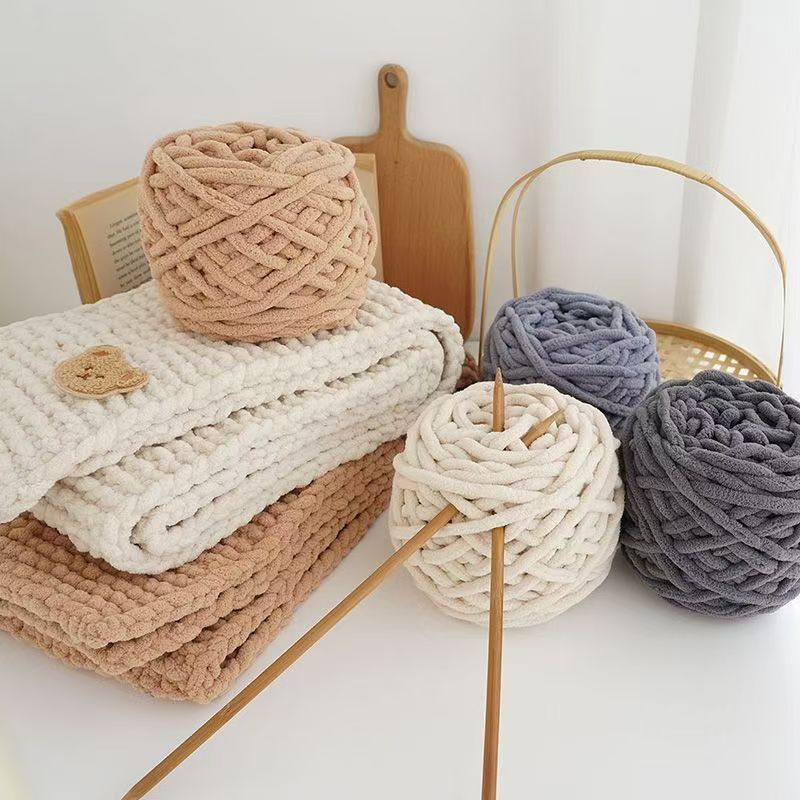 3 STKS 300g Chenille Breigaren - Wool Blanket Herringbone recensie en prijs