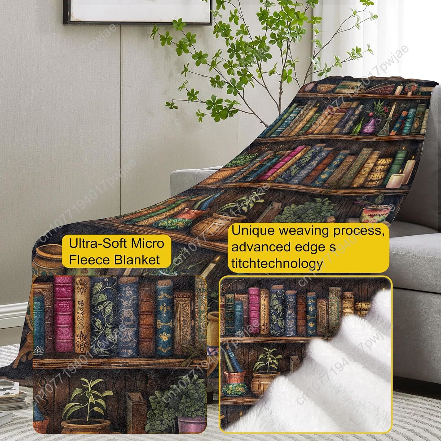 Vintage boekenplankdeken Lezen - Vintage Home Textiles recensie en prijs