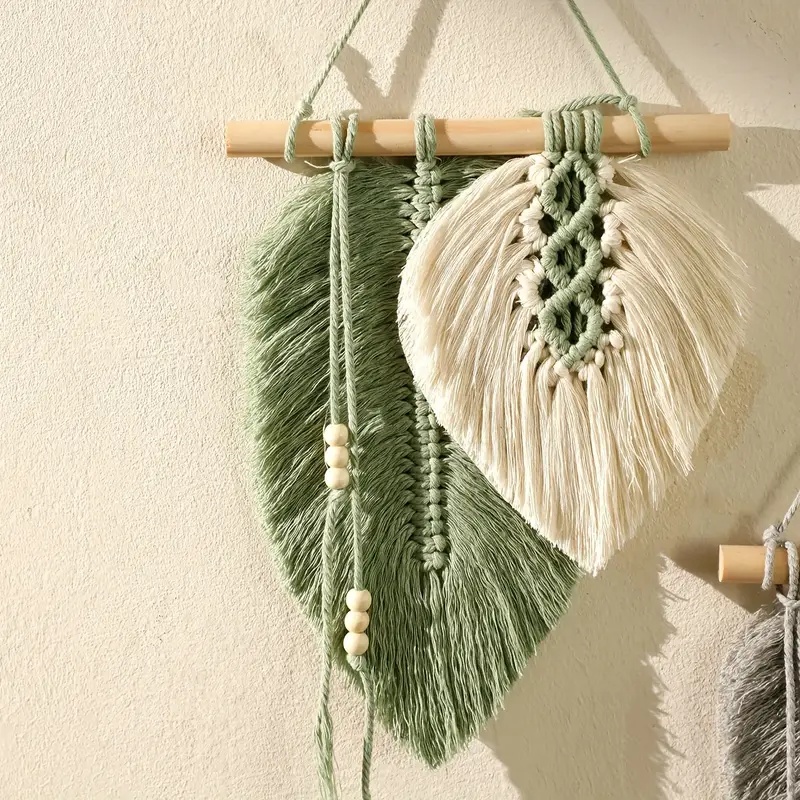 Handgemaakte macrame blad muur - Home Textiles Discount recensie en prijs
