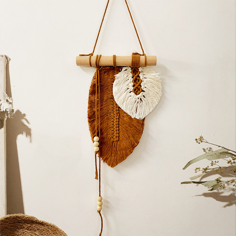 Handgemaakte macrame blad muur - Home Textiles Discount recensie en prijs