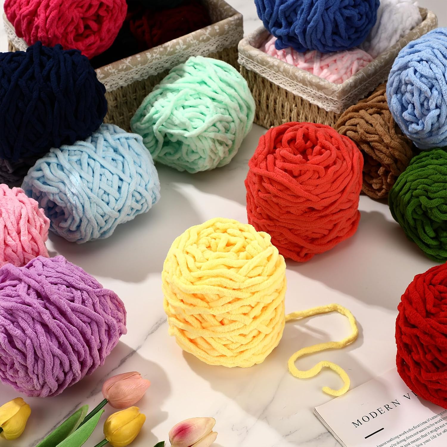 6 stuks 600g Chenille breigare - Wool Blanket Herringbone recensie en prijs