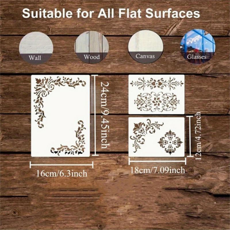 6 stuks bloemen hoekstencils v - Vintage Home Textiles recensie en prijs