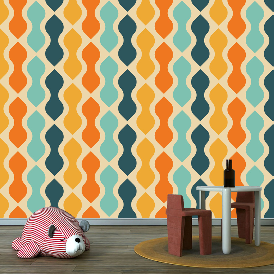 15+ Retro Geometry Rainbow Lin - Home Lines Textiles recensie en prijs