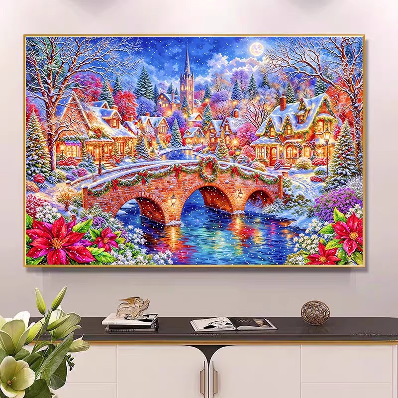 9ct 100x75cm Winter Kerk Bordu - Home Textiles Discount recensie en prijs